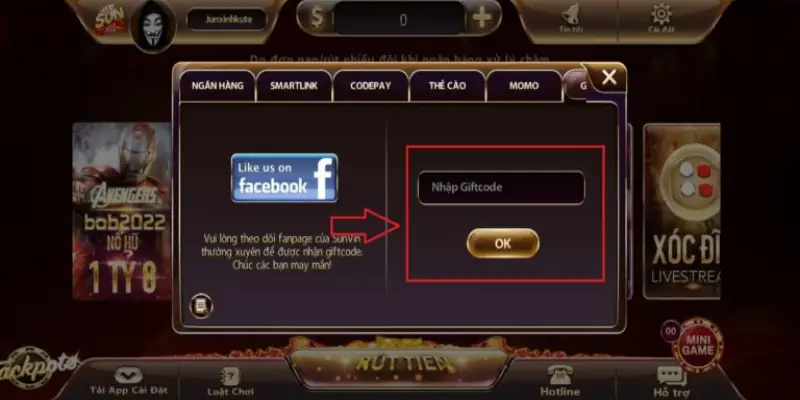 Thao tác nhận ưu đãi sunwin đơn giản